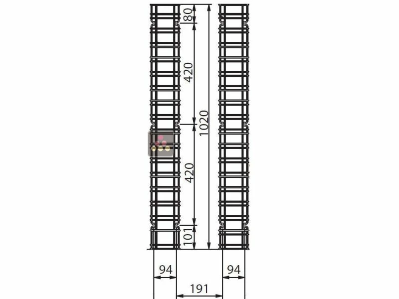 VISIORACK Support mural chromé pour 24 bouteilles de 75cl - Bouteilles inclinées 7 VISIORACK Support mural chromé pour 24 bouteilles de 75cl - Bouteilles inclinées – Image 5