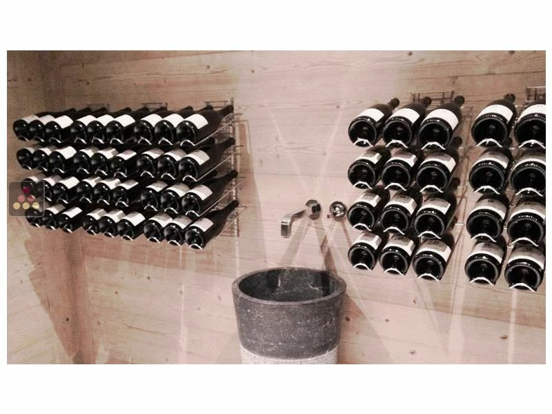 VISIORACK Support mural chromé pour 24 bouteilles de 75cl - Bouteilles inclinées 4 VISIORACK Support mural chromé pour 24 bouteilles de 75cl - Bouteilles inclinées – Image 2