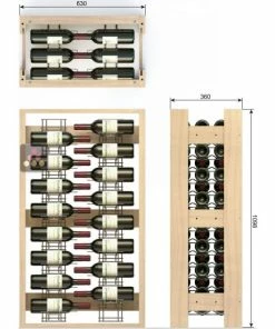 VISIORACK Meuble de rangement en bois pour 48 bouteilles