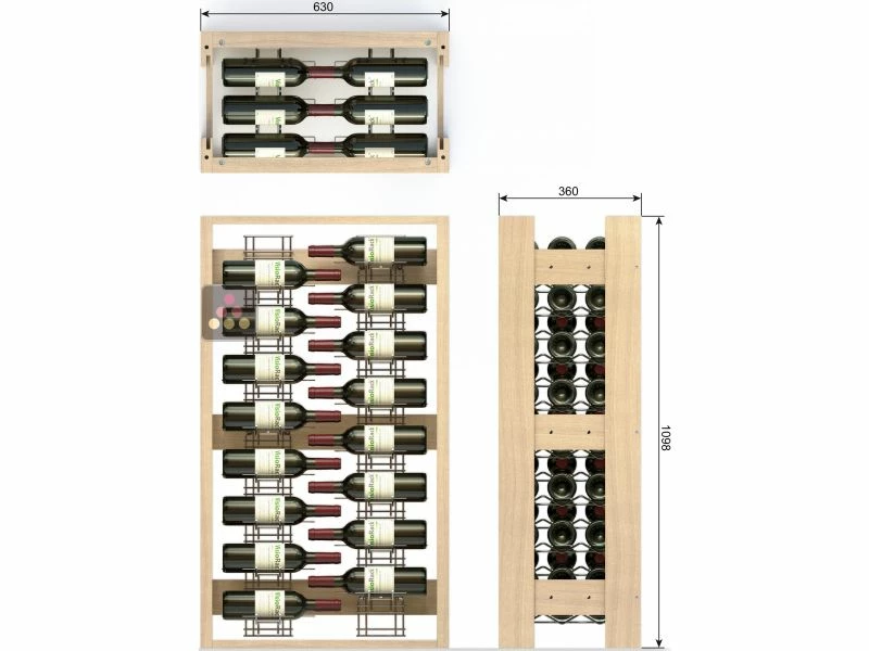 VISIORACK Meuble de rangement en bois pour 48 bouteilles 3 VISIORACK Meuble de rangement en bois pour 48 bouteilles