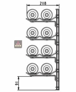 VISIORACK Support mural chromé pour 8 bouteilles de 75cl - Bouteilles horizontales 9 VISIORACK Support mural chromé pour 8 bouteilles de 75cl - Bouteilles horizontales -VISIORACK - magasin 2515 15145 800 600