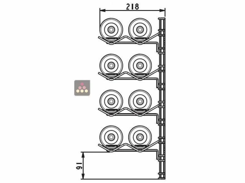 VISIORACK Support mural chromé pour 8 bouteilles de 75cl - Bouteilles horizontales 5 VISIORACK Support mural chromé pour 8 bouteilles de 75cl - Bouteilles horizontales – Image 3