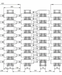 VISIORACK Support mural chromé pour 12 bouteilles de 75cl - Bouteilles horizontales