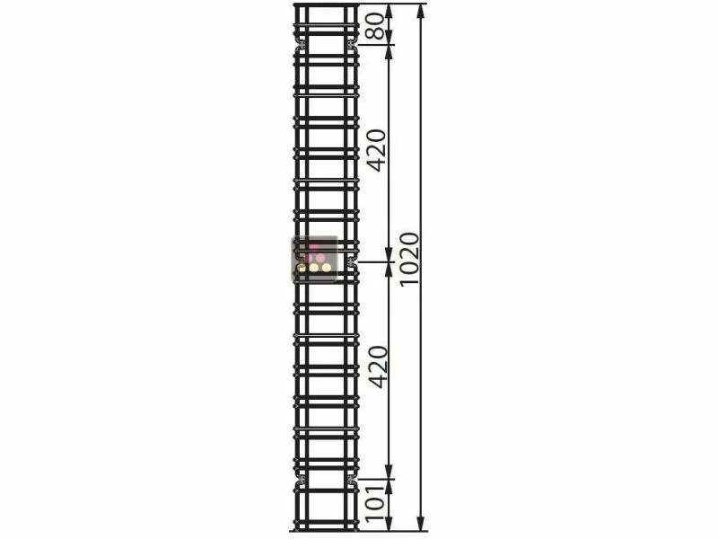 VISIORACK Support mural chromé pour 24 bouteilles de 75cl - Bouteilles horizontales 5 VISIORACK Support mural chromé pour 24 bouteilles de 75cl - Bouteilles horizontales – Image 3