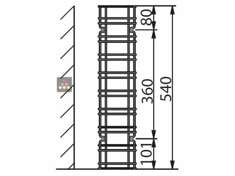 VISIORACK Support mural de 4 bouteilles de taille Magnum - Bouteilles horizontales 5 VISIORACK Support mural de 4 bouteilles de taille Magnum - Bouteilles horizontales – Image 3