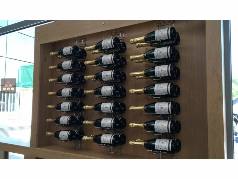 VISIORACK Support mural de 4 bouteilles de taille Magnum - Bouteilles horizontales 6 VISIORACK Support mural de 4 bouteilles de taille Magnum - Bouteilles horizontales – Image 4