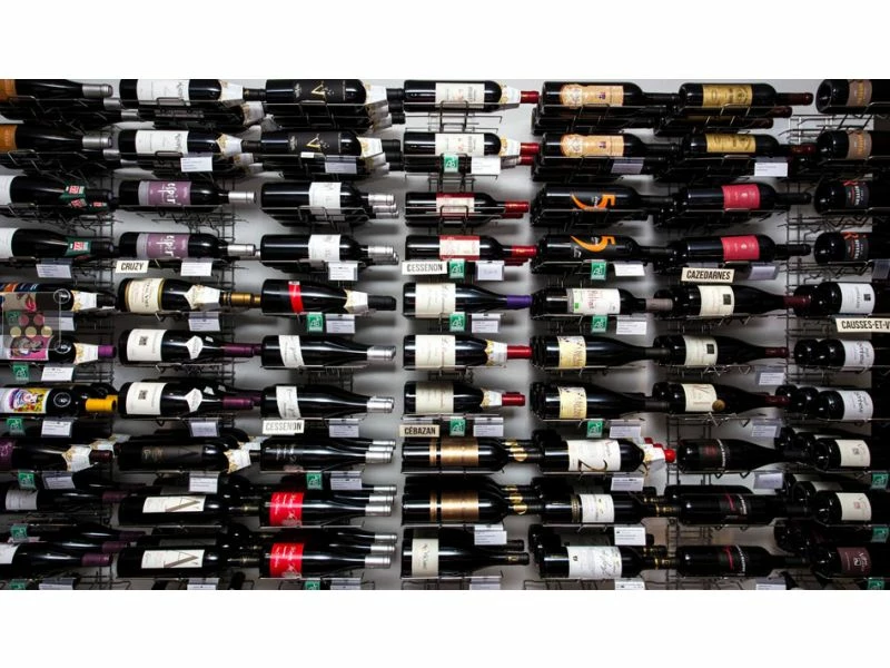 VISIORACK Mur de 7 Supports mural chromés de 336 bouteilles de 75cl en position inclinée et horizontale 6 VISIORACK Mur de 7 Supports mural chromés de 336 bouteilles de 75cl en position inclinée et horizontale – Image 4