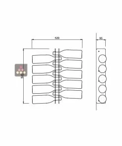 SOBRIO Support mural en plexiglas transparent pour 10 bouteilles