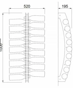 SOBRIO Support mural en plexiglas transparent pour 18 bouteilles