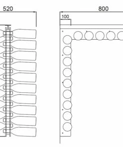 SOBRIO Support en plexiglas transparent pour mur et plafond pour 30 bouteilles
