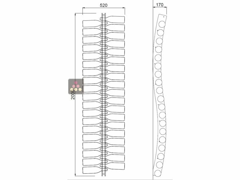 SOBRIO Support mural en plexiglas transparent pour 38 bouteilles 3 SOBRIO Support mural en plexiglas transparent pour 38 bouteilles