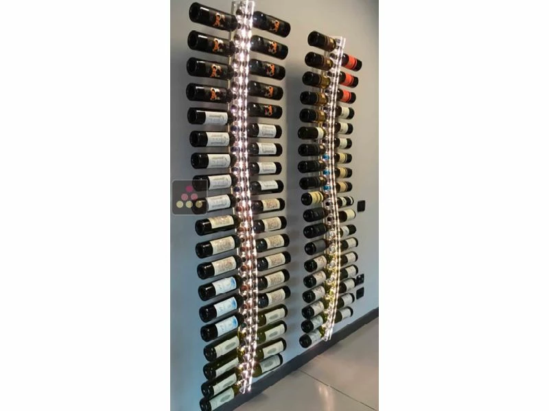 SOBRIO Support mural en plexiglas transparent pour 38 bouteilles 4 SOBRIO Support mural en plexiglas transparent pour 38 bouteilles – Image 2