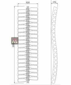 SOBRIO Support mural en plexiglas noir pour 38 bouteilles