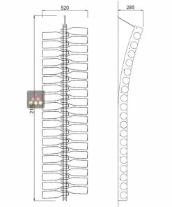 SOBRIO Support mural en plexiglas transparent pour 38 bouteilles (illumination LED optionnelle)