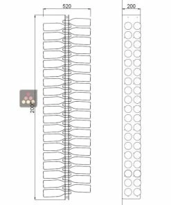 SOBRIO Support mural en plexiglas transparent pour 76 bouteilles (illumination LED optionnelle)