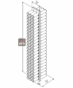 SOBRIO Support mural en plexiglas transparent pour 138 bouteilles (illumination LED optionnelle) -VISIORACK - magasin 3272 29670 800 600
