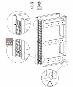 VISIORACK Kit de fixation latérale pour support Visiorack sur meuble Visiobois