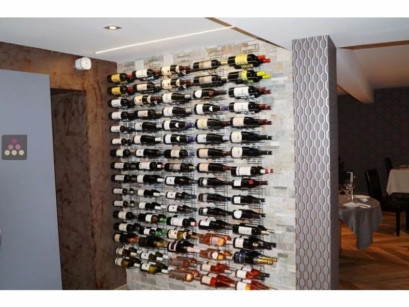 VISIORACK Support mural noir mat pour 24 bouteilles de 75cl - Mixte bouteilles horizontales/inclinées 7 VISIORACK Support mural noir mat pour 24 bouteilles de 75cl - Mixte bouteilles horizontales/inclinées – Image 5