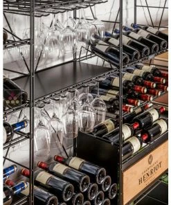 Ma Cave à Vin Aménagement de cave Bois et métal pour 486 bouteilles - Fabrication spécifique Marchand de Vin -VISIORACK - magasin 361854 40742 800 600