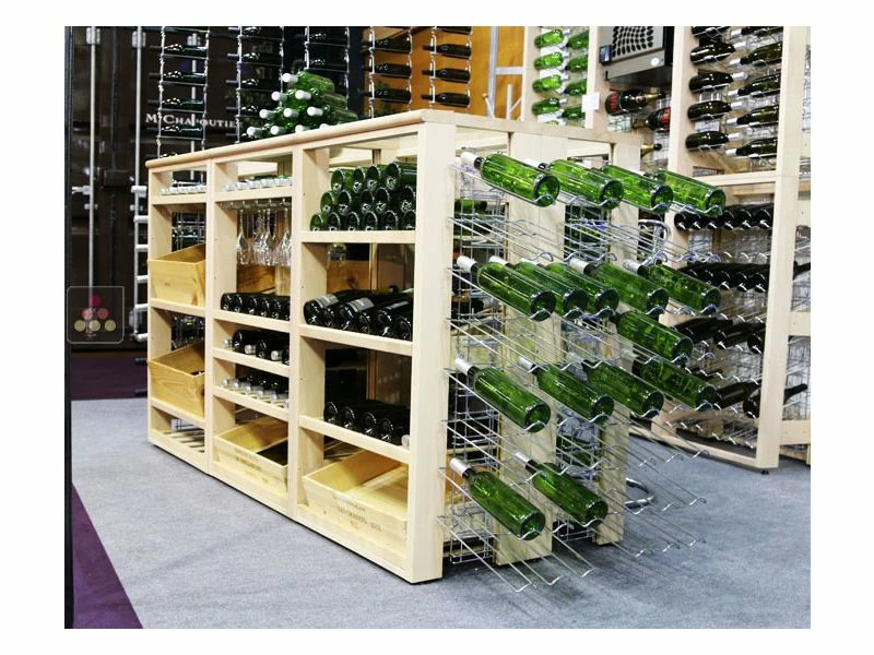 VISIORACK Meubles de rangement en bois pour 384 bouteilles 6 VISIORACK Meubles de rangement en bois pour 384 bouteilles – Image 4