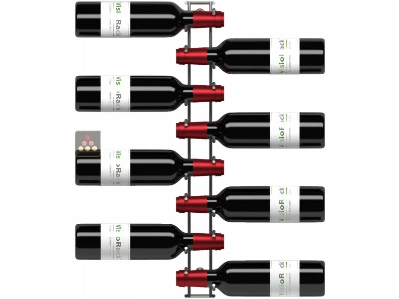 VISIORACK Lot de 10 supports muraux chromés de 8 bouteilles de 75cl 4 VISIORACK Lot de 10 supports muraux chromés de 8 bouteilles de 75cl – Image 2