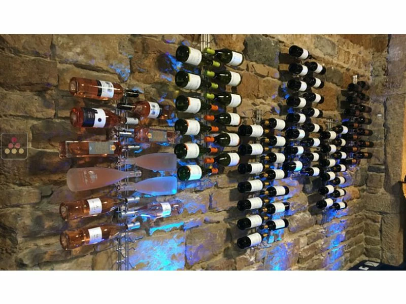 VISIORACK Lot de 10 supports muraux chromés de 8 bouteilles de 75cl 6 VISIORACK Lot de 10 supports muraux chromés de 8 bouteilles de 75cl – Image 4