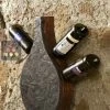 IT'S STONE Support mural en pierre et en bois pour 4 bouteilles