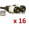 VISIORACK Lot de 16 paniers chromés pour 2 bouteilles Magnum