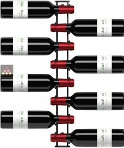 VISIORACK Support mural noir de 8 bouteilles de 75cl en position horizontale -VISIORACK - magasin 4571 20185 800 600