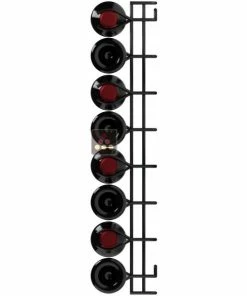 VISIORACK Support mural noir de 8 bouteilles de 75cl en position horizontale -VISIORACK - magasin 4571 20186 800 600