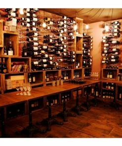 VISIORACK Support mural chromé de 36 bouteilles de 75cl - Mixte bouteilles horizontales/inclinées -VISIORACK - magasin 4953 22411 800 600