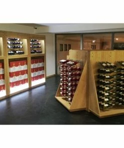 VISIORACK Support mural chromé de 48 bouteilles de 75cl - Mixte bouteilles horizontales/inclinées -VISIORACK - magasin 4954 22422 800 600