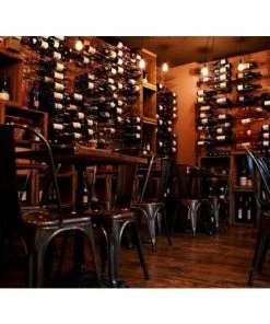 VISIORACK Support mural noir pour 32 bouteilles de 75cl - Bouteilles horizontales -VISIORACK - magasin 4995 21449 800 600