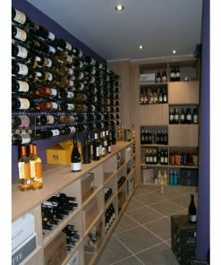 VISIORACK Support mural noir pour 32 bouteilles de 75cl - Bouteilles horizontales -VISIORACK - magasin 4995 21452 800 600