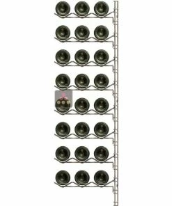 VISIORACK Support mural noir pour 24 bouteilles de 75cl - Bouteilles horizontales -VISIORACK - magasin 4997 21470 800 600