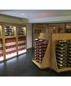 VISIORACK Support mural noir pour 36 bouteilles de 75cl - Bouteilles horizontales -VISIORACK - magasin 4998 21489 800 600