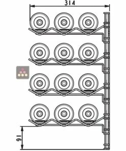 VISIORACK Support mural noir pour 48 bouteilles de 75cl - Bouteilles horizontales 9 VISIORACK Support mural noir pour 48 bouteilles de 75cl - Bouteilles horizontales -VISIORACK - magasin 4999 21495 800 600