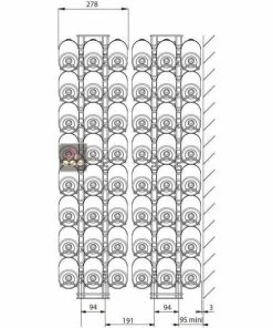 VISIORACK Support mural noir pour 12 bouteilles de 75cl - Bouteilles inclinées 11 VISIORACK Support mural noir pour 12 bouteilles de 75cl - Bouteilles inclinées -VISIORACK - magasin 5004 21561 800 600