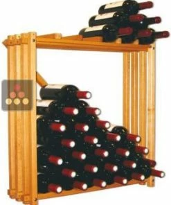 MODULOCUBE Casier modulaire en hêtre massif pour bouteilles - Sans clayette