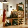 Ma Cave à Vin Lot de 9 casiers modulaires en hêtre massif pour 342 Bouteilles -VISIORACK - magasin 5412 23368 800 600