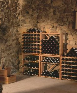 Ma Cave à Vin Lot de 9 casiers modulaires en hêtre massif pour 342 Bouteilles -VISIORACK - magasin 5412 23372 800 600