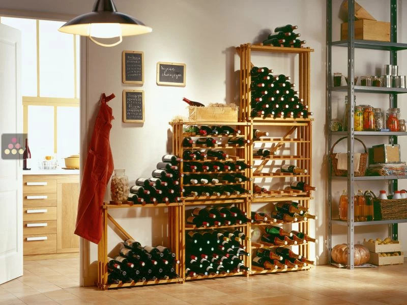 Ma Cave à Vin Lot de 15 casiers modulaires en hêtre massif pour 570 Bouteilles 4 Ma Cave à Vin Lot de 15 casiers modulaires en hêtre massif pour 570 Bouteilles – Image 2