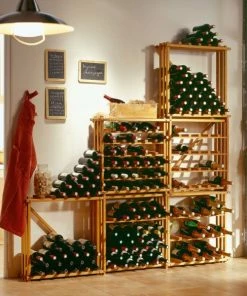 Ma Cave à Vin Lot de 6 casiers modulaires en hêtre massif pour 228 Bouteilles -VISIORACK - magasin 5431 23489 800 600