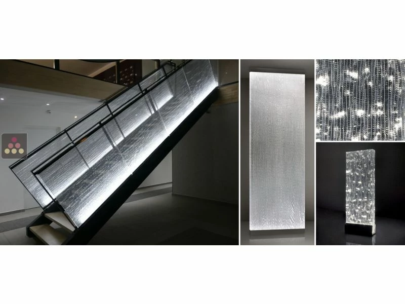 Ma Cave à Vin Panneau décoratif en verre de synthèse rétro-éclairé avec inscription personnalisable - Inclusions Cascade 5 Ma Cave à Vin Panneau décoratif en verre de synthèse rétro-éclairé avec inscription personnalisable - Inclusions Cascade – Image 3