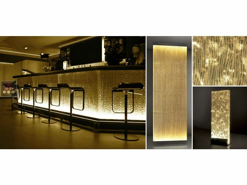 Ma Cave à Vin Panneau décoratif en verre de synthèse rétro-éclairé avec inscription personnalisable - Inclusions Cascade 4 Ma Cave à Vin Panneau décoratif en verre de synthèse rétro-éclairé avec inscription personnalisable - Inclusions Cascade – Image 2