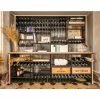 L'ATELIER du VIN Meuble de stockage en acier avec comptoir de dégustation en Hêtre