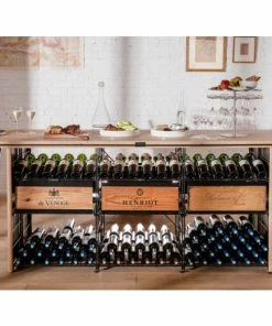 L'ATELIER du VIN Comptoir de dégustation en Chêne massif avec modules de rangement et seaux à Champagne intégrés 9 L'ATELIER du VIN Comptoir de dégustation en Chêne massif avec modules de rangement et seaux à Champagne intégrés -VISIORACK - magasin 6020 26593 800 600