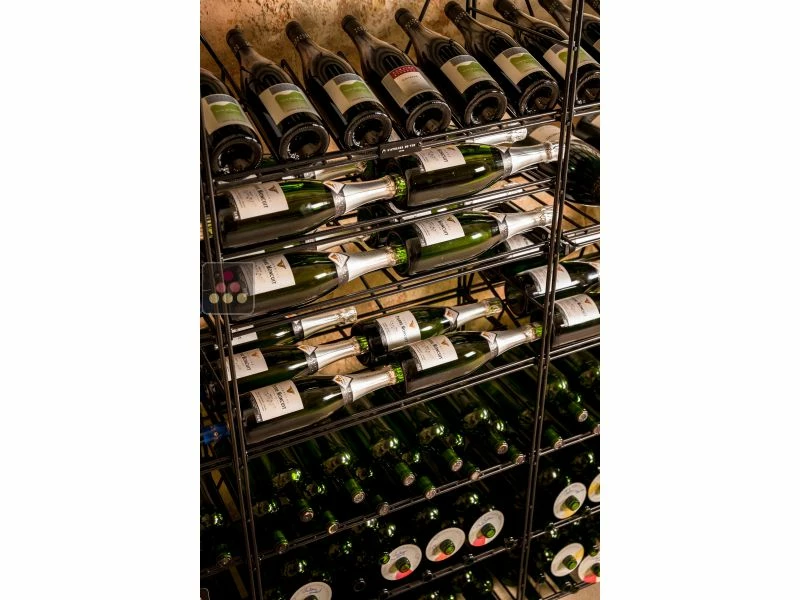 L'ATELIER du VIN Rangements modulaires métalliques pour 308 bouteilles - H170cm 6 L'ATELIER du VIN Rangements modulaires métalliques pour 308 bouteilles - H170cm – Image 4