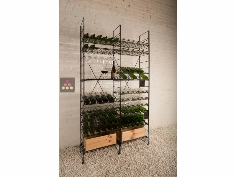 L'ATELIER du VIN Rangements modulaires métalliques pour 308 bouteilles - H170cm 5 L'ATELIER du VIN Rangements modulaires métalliques pour 308 bouteilles - H170cm – Image 3