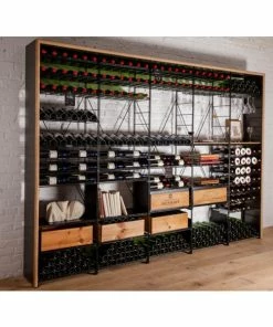 L'ATELIER du VIN Rangements modulaires métalliques 770 bouteilles - H170cm